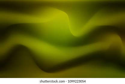 Dark Green vector pattern with bent lines. Colorful illustration in abstract marble style with gradient. New composition for your brand book.