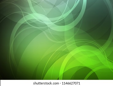 Dark Green vector pattern with bent ribbons. Colorful illustration in abstract marble style with gradient. Marble design for your web site.