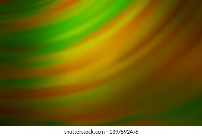 Dark Green vector pattern with bent lines. Geometric illustration in abstract style with gradient.  Elegant pattern for a brand book.