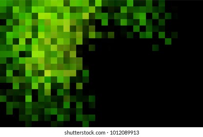 Dark Green vector pattern. Brand-new rectangular template. Shining geometric sample. Repeating theme with rectangular shapes. Texture for your design.