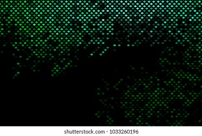 Dark Green vector pattern. Brand-new rectangular template. Shining geometric sample. Repeating theme with rectangular shapes. Texture for your design.