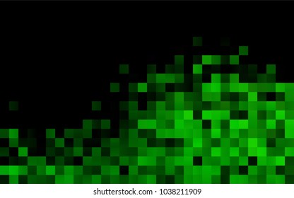 Dark Green vector pattern. Brand-new rectangular template. Shining geometric sample. Repeating theme with rectangular shapes. Texture for your design.