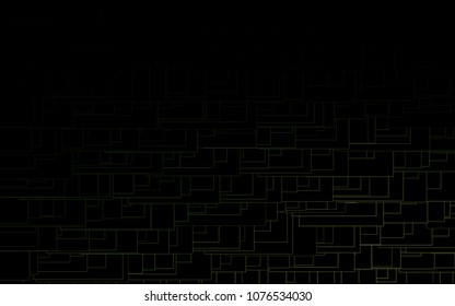 Dark Green vector pattern. Brand-new rectangular template. Shining geometric sample. Repeating theme with rectangular shapes. Texture for your design.