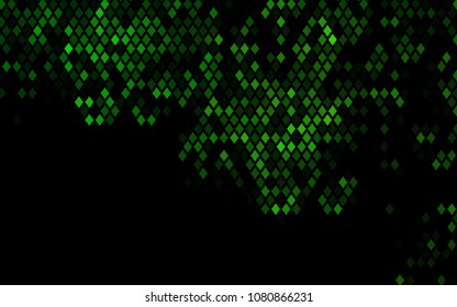Dark Green vector pattern. Brand-new rectangular template. Shining geometric sample. Repeating theme with rectangular shapes. Texture for your design.