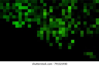 Dark Green vector pattern. Brand-new rectangular template. Shining geometric sample. Repeating theme with rectangular shapes. Texture for your design.