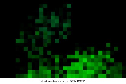 Dark Green vector pattern. Brand-new rectangular template. Shining geometric sample. Repeating theme with rectangular shapes. Texture for your design.