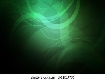 Dark Green vector pattern with bubble shapes. Geometric illustration in marble style with gradient.  Pattern for your business design.