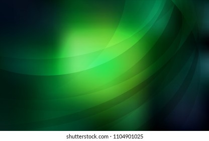 Dark Green vector pattern with bubble shapes. A sample with blurred bubble shapes. Brand-new design for your ads, poster, banner.