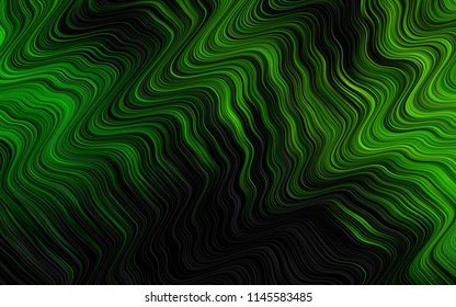 Dark Green vector pattern with bubble shapes. Shining crooked illustration in marble style. The elegant pattern for brand book.