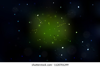 Dark Green vector pattern with christmas ribbons. Decorative shining illustration with ribbons on abstract template. The pattern can be used for new year ad, booklets.