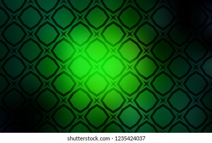 Dark Green vector pattern with christmas stars. Decorative illustration with stars on abstract template. Pattern for websites, landing pages.