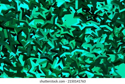 Dark Green vector pattern with christmas stars. Decorative shining illustration with stars on abstract template. Pattern for futuristic ad, booklets.