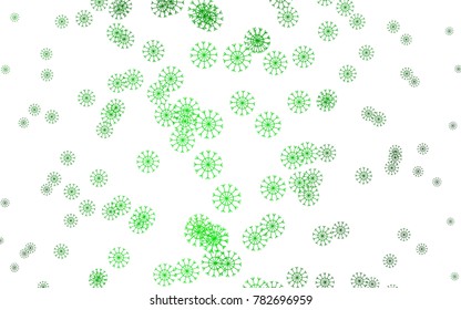 Dark Green vector pattern with christmas snowflakes. Decorative shining illustration with snow on abstract template. The template can be used as a new year background.