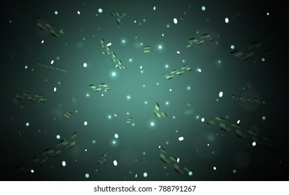 Dark Green vector pattern with christmas ribbons. Beautiful colored illustration with ribbon in celebration style. Beautiful design for your business advert of anniversary.