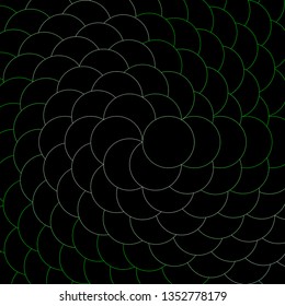 Dark Green vector pattern with circles. Colorful illustration with gradient dots in nature style. New template for your brand book.