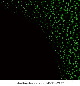 Dark Green vector pattern with circles. Illustration with set of shining colorful abstract spheres. New template for your brand book.