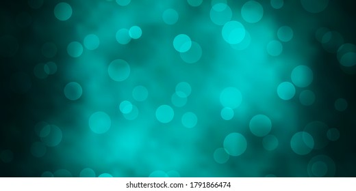 Dark Green vector pattern with circles. Abstract illustration with colorful spots in nature style. Design for posters, banners.