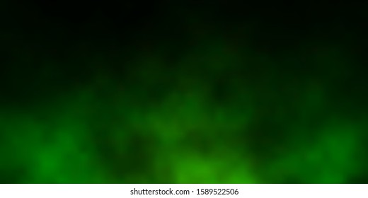 Dark Green vector pattern with clouds. Abstract illustration with colorful gradient clouds. Template for websites.