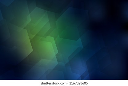 Dark Green vector pattern with colorful hexagons. Colorful hexagons on white backdrop. Beautiful design for your business advert.
