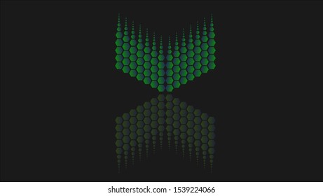 Dark green vector pattern with colorful hexagons. Glitter abstract illustration in hexagonal style. eps10 vector