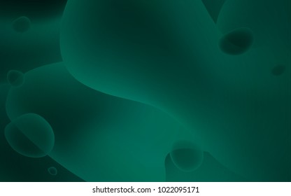 Dark Green vector pattern with curved circles. Shining crooked illustration in memphis style. New composition for your brand book.