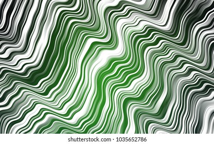 Dark Green vector pattern with curved circles. Shining crooked illustration in marble style. Pattern for your business design.