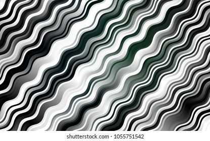 Dark Green vector pattern with curved circles. Geometric illustration in marble style with gradient.  Pattern for your business design.