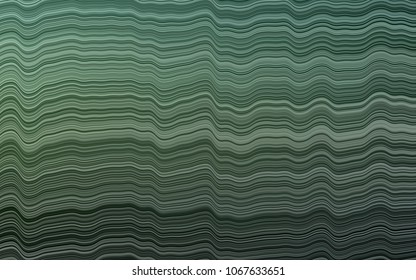 Dark Green vector pattern with curved circles. Shining crooked illustration in marble style. Marble design for your web site.