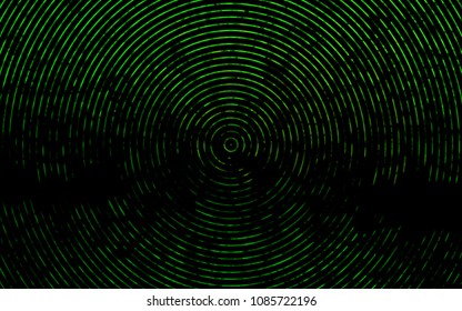 Dark Green vector pattern with curved circles. A vague circumflex abstract illustration with gradient. Pattern for your business design.