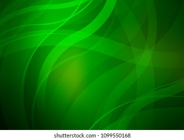 Dark Green vector pattern with curved circles. Creative geometric illustration in marble style with gradient. Marble design for your web site.