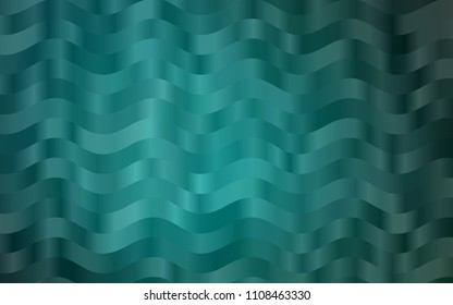 Dark Green vector pattern with curved circles. Shining crooked illustration in marble style. Textured wave pattern for backgrounds.