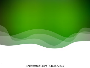 Dark Green vector pattern with curved circles. Creative illustration in halftone marble style with gradient. The template for cell phone backgrounds.