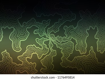 Dark Green vector pattern with curved circles. Brand new colored illustration in marble style with gradient. A completely new marble design for your business.