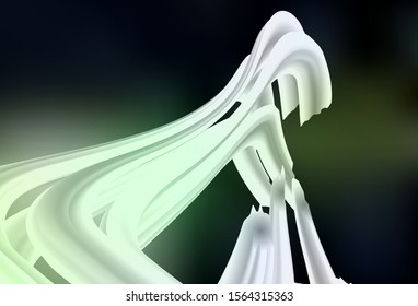 Dark Green vector pattern with curved lines. Colorful illustration in abstract style with gradient. The best colorful design for your business.