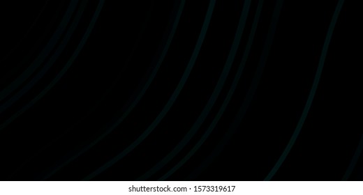 Dark Green vector pattern with curved lines. Gradient illustration in simple style with bows. Smart design for your promotions.