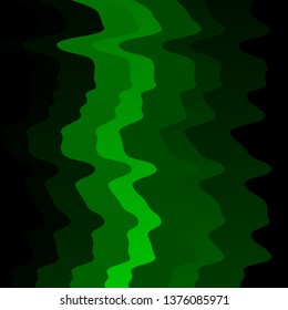 Dark Green vector pattern with curves. Abstract illustration with bandy gradient lines. Pattern for websites, landing pages.