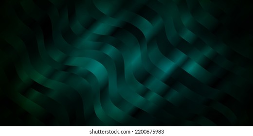 Dark Green vector pattern with curves. Gradient illustration in simple style with bows. Pattern for ads, commercials.
