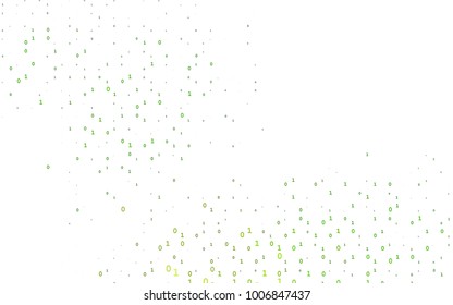 Dark Green vector pattern with Digit symbols. Illustration with Numeral symbols on abstract template. Best design for your ad, poster, banner of math college.