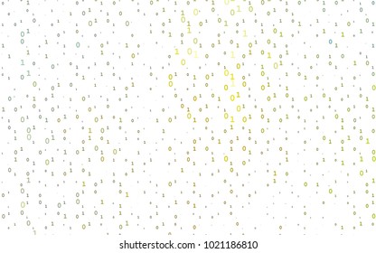 Dark Green vector pattern with Digit symbols. Colored mathematic signs with gradient on white background. Template can be used as a background for ads of typography.
