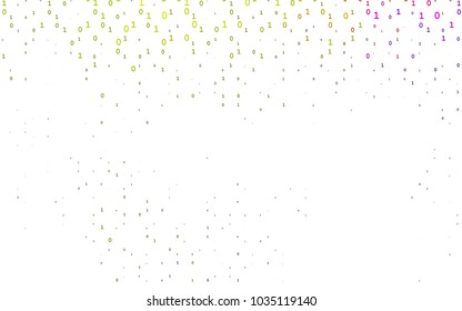 Dark Green vector pattern with Digit symbols. Modern geometrical illustration with numerals. Template can be used as a background for ads of typography.
