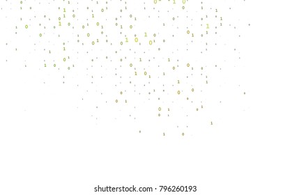 Dark Green vector pattern with Digit symbols. Illustration with Numeral symbols on abstract template. The pattern can be used for ad, booklets, leaflets of education.