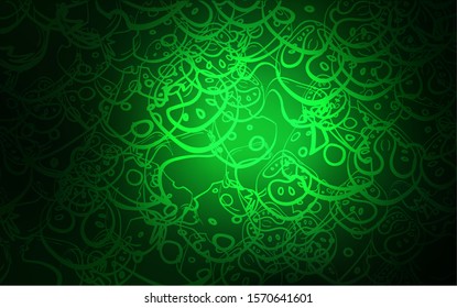 Dark Green vector pattern with fresh ingredients. Beautiful colored illustration with food in doodle style. Design for ad, poster, banner of cafes or restaurants.
