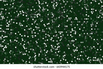 Dark Green vector   pattern of geometric circles, shapes. Colorful mosaic banner. Geometric background with colored disks.
