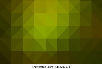 Dark Green vector pattern with gradient triangles. Creative geometric illustration in Origami style with gradient. Polygonal design for your web site.