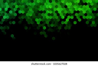 Dark Green vector pattern. Hexagonal template. Geometric sample. Repeating hexagon shapes. Brand-New texture for your design. Pattern can be used for background