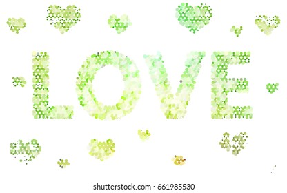 Dark Green vector pattern. Hexagonal template. Geometric sample. Repeating hexagon shapes. Brand-New texture for your design. Pattern can be used for background