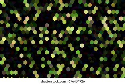 Dark Green vector pattern. Hexagonal template. Geometric sample. Repeating hexagon shapes. Brand-New texture for your design. Pattern can be used for background