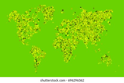 Dark Green vector pattern. Hexagonal template. Geometric sample. Repeating hexagon shapes. Brand-New texture for your design. Pattern can be used for background