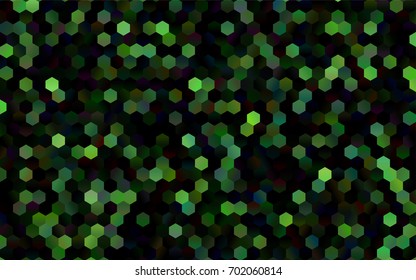 Dark Green vector pattern. Hexagonal template. Geometric sample. Repeating hexagon shapes. Brand-New texture for your design. Pattern can be used for background