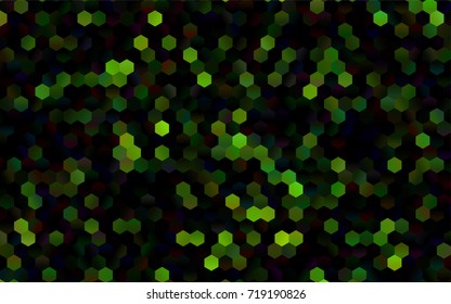 Dark Green vector pattern. Hexagonal template. Geometric sample. Repeating hexagon shapes. Brand-New texture for your design. Pattern can be used for background